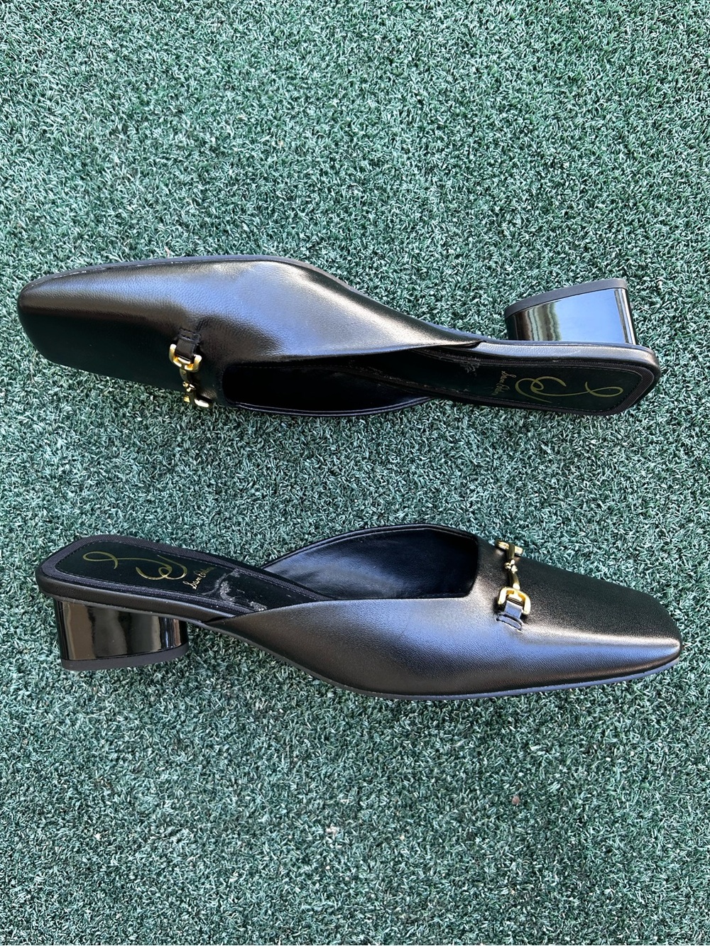 NWT Sam Edelman Ollie Square Toe Bit Mule Black 8 - Picture 15 of 16